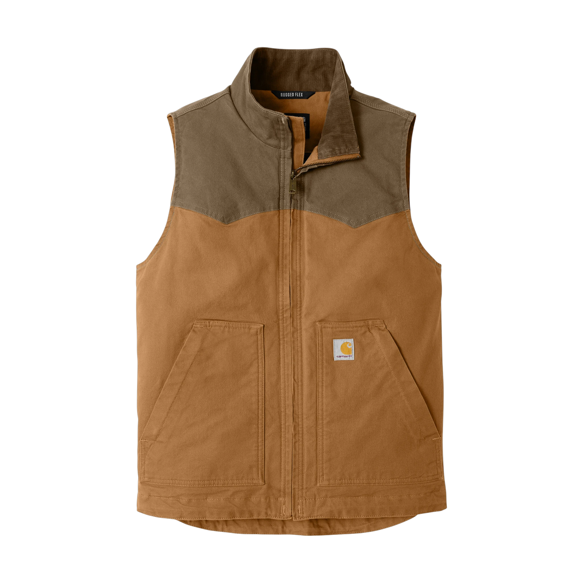 Carhartt Montana Rugged Flex Duck Vest in Carhartt Brown/ Coffee — custom branded by Motive