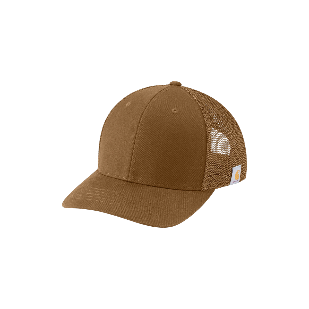 Carhartt Flexfit 110 Mesh Back Cap in Carhartt Brown — custom branded by Motive