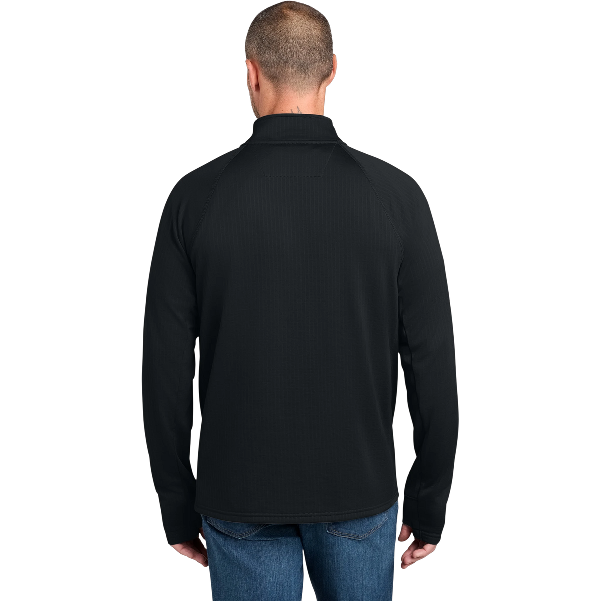 Carhartt Force 1/2-Zip Grid Fleece in Black — custom branded by Motive
