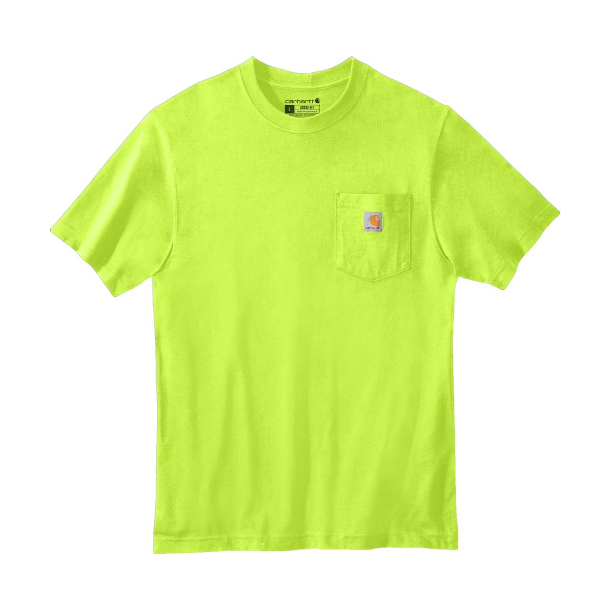 Carhartt Workwear Pocket Tee in Brite Lime — custom branded by Motive