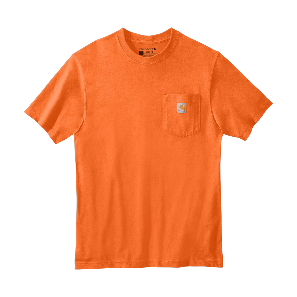 Carhartt Workwear Pocket Tee in Brite Orange — custom branded by Motive