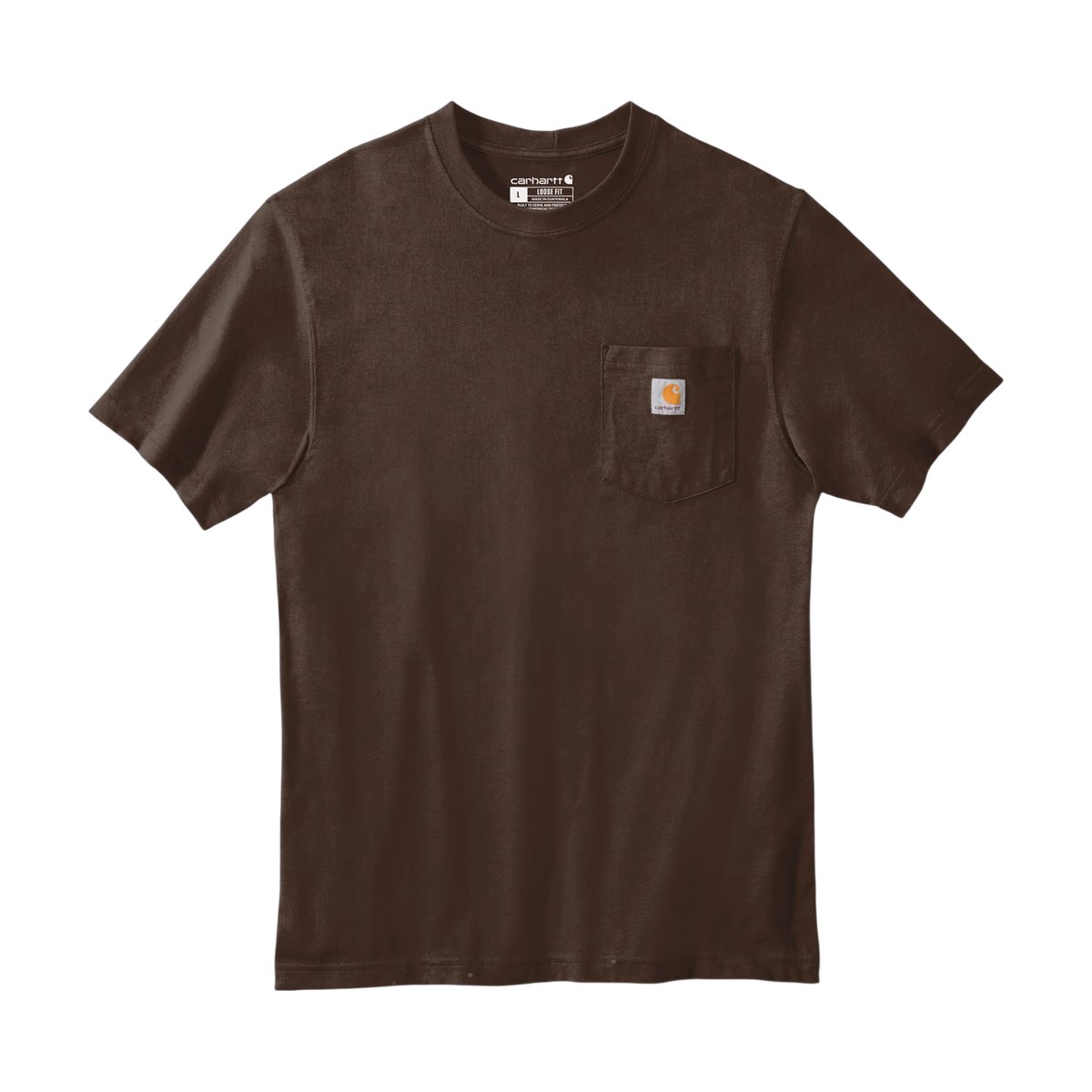 Carhartt Workwear Pocket Tee in Dark Brown — custom branded by Motive