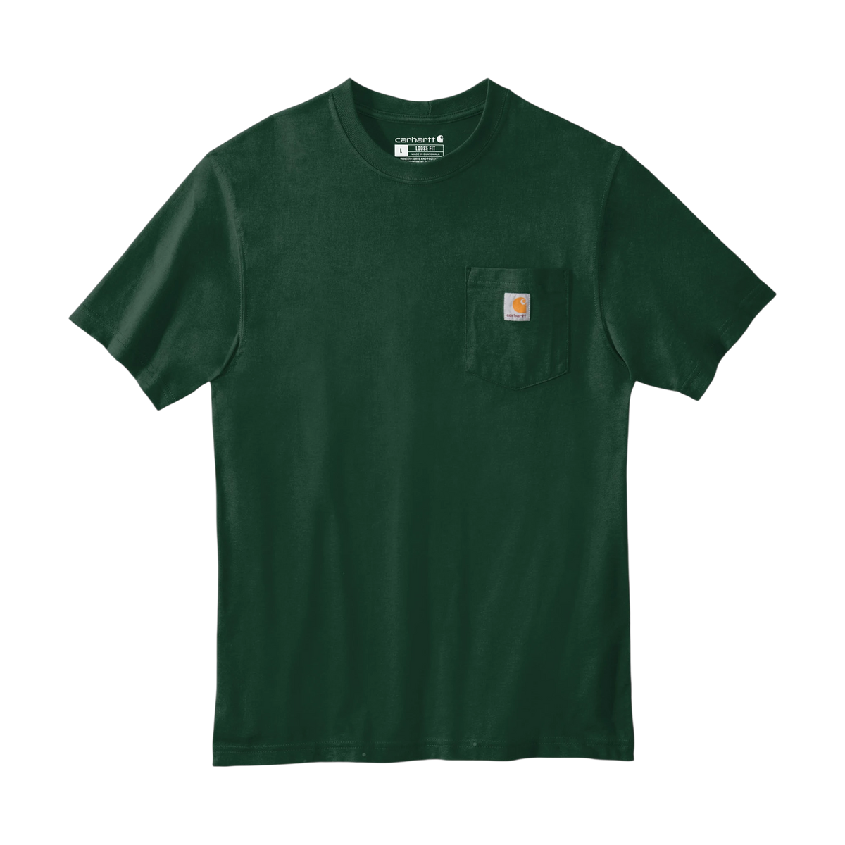 Carhartt Workwear Pocket Tee in Hunter Green — custom branded by Motive