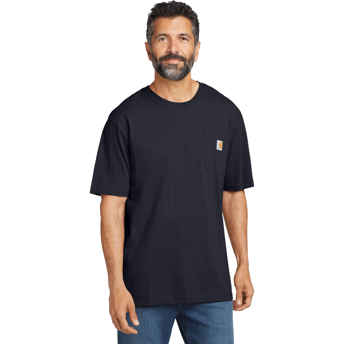 Carhartt Workwear Pocket Tee in Navy — custom branded by Motive