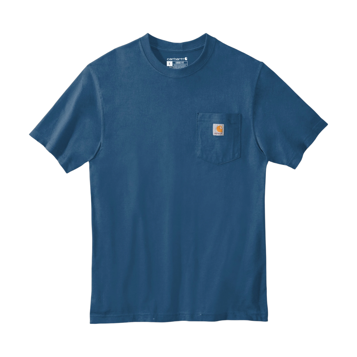 Carhartt Workwear Pocket Tee in Stream Blue — custom branded by Motive