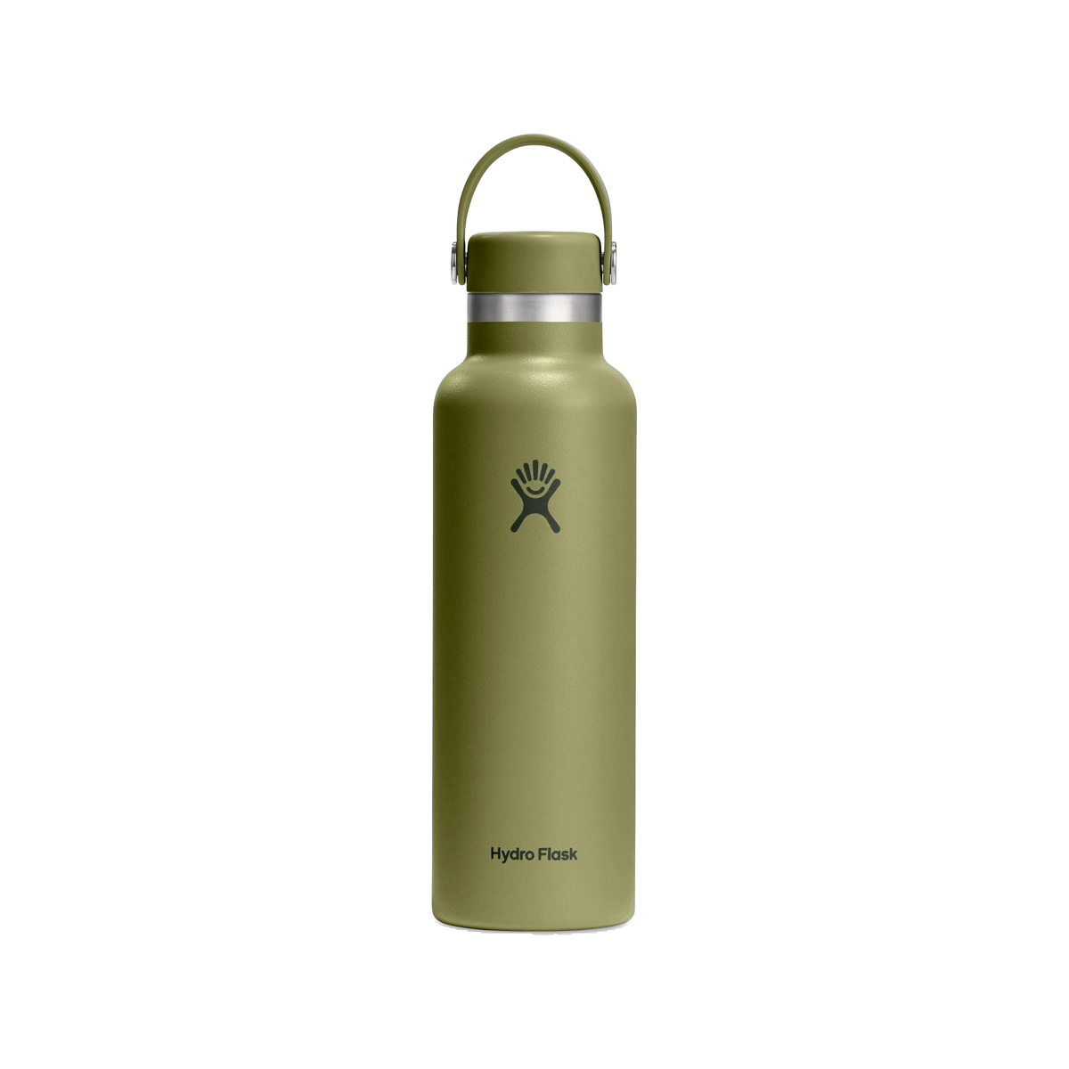 Hydro Flask Standard Mouth Bottle with Flex Cap in Palmer Green — custom branded by Motive