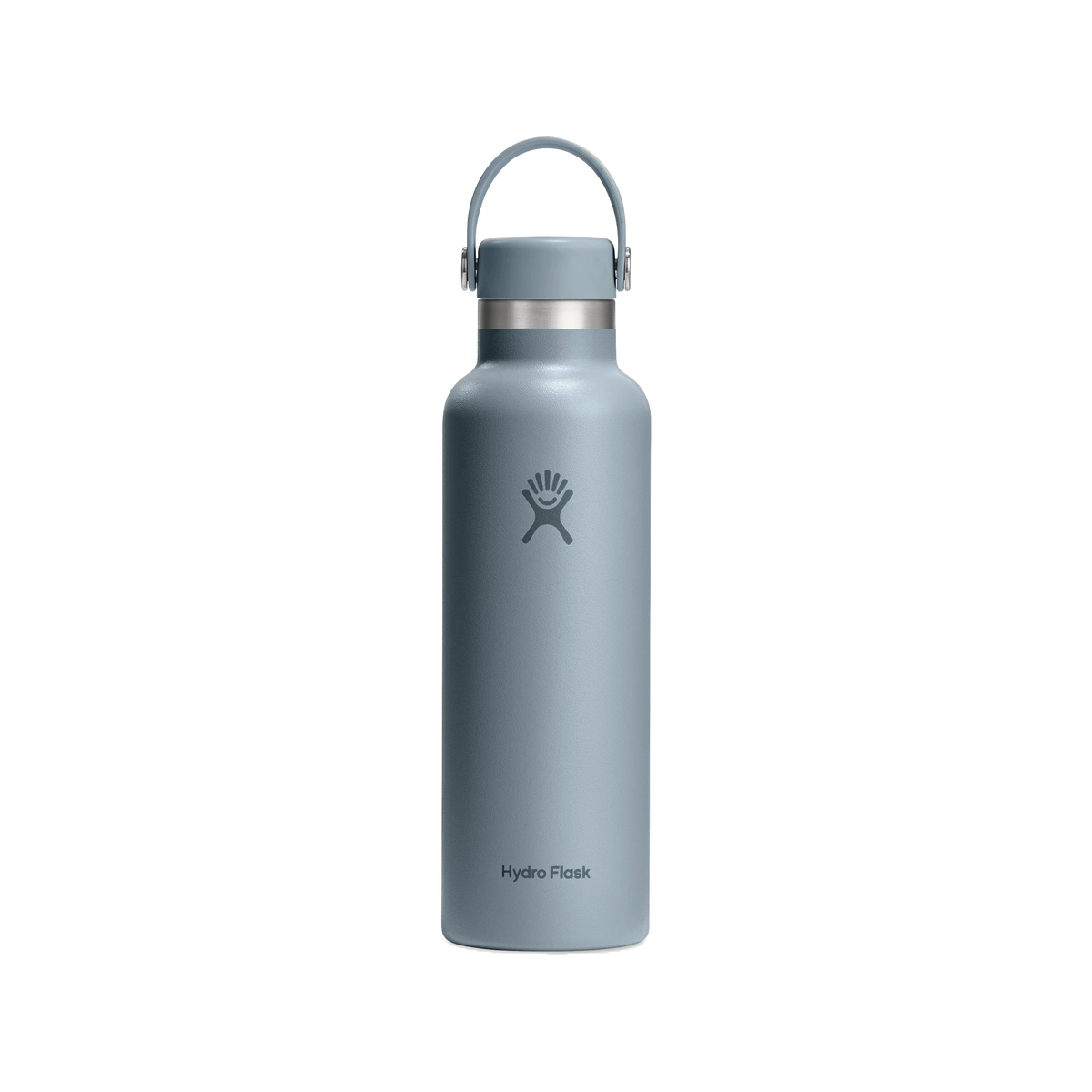 Hydro Flask Standard Mouth Bottle with Flex Cap in Shale Gray — custom branded by Motive