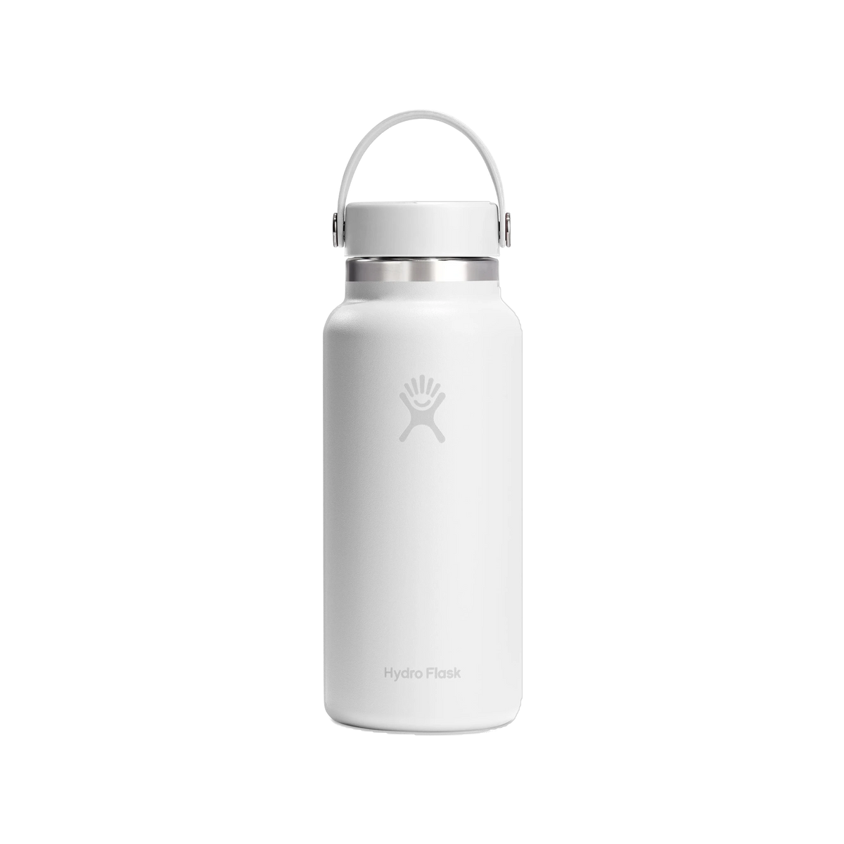 Hydro Flask Wide Mouth Bottle with Flex Cap in White