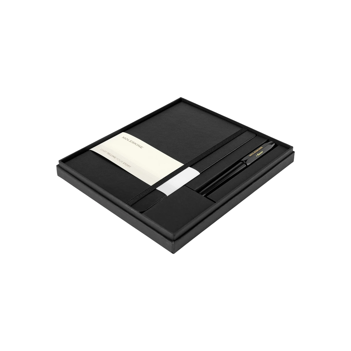Moleskine Notebook and Kaweco Pen Set in Black — custom branded by Motive