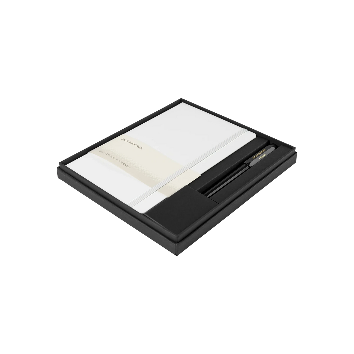 Moleskine Notebook and Kaweco Pen Set in White — custom branded by Motive