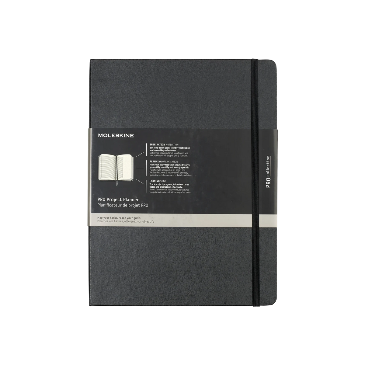 Moleskine Professional Project Planner in Black — custom branded by Motive