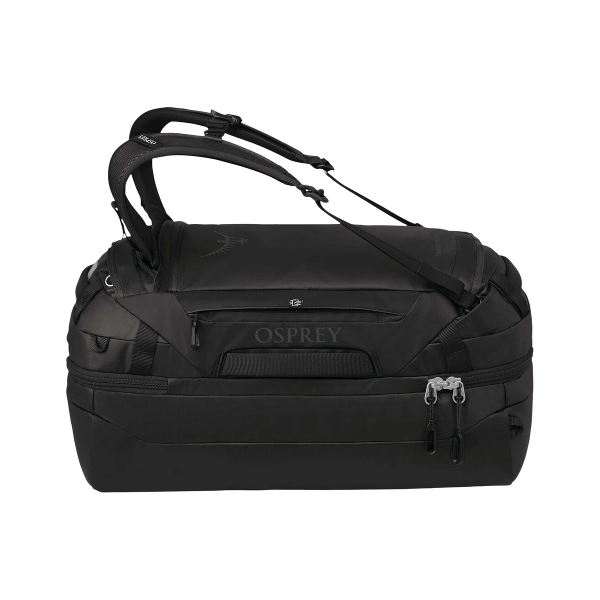 Osprey Transporter Squffel in Raven Black/Black — custom branded by Motive