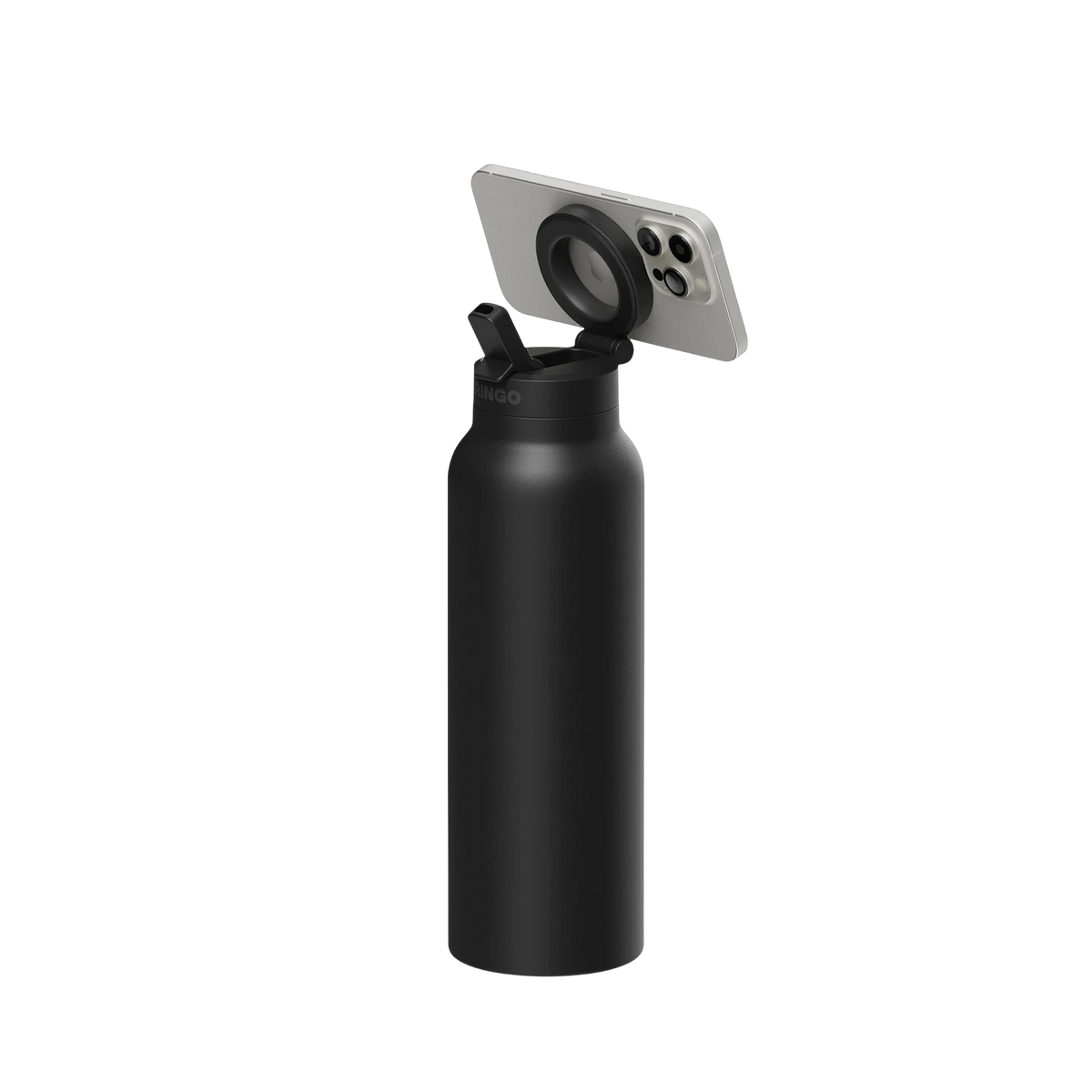 RINGO Pro Magnetic Booster Bottle in Black — custom branded by Motive