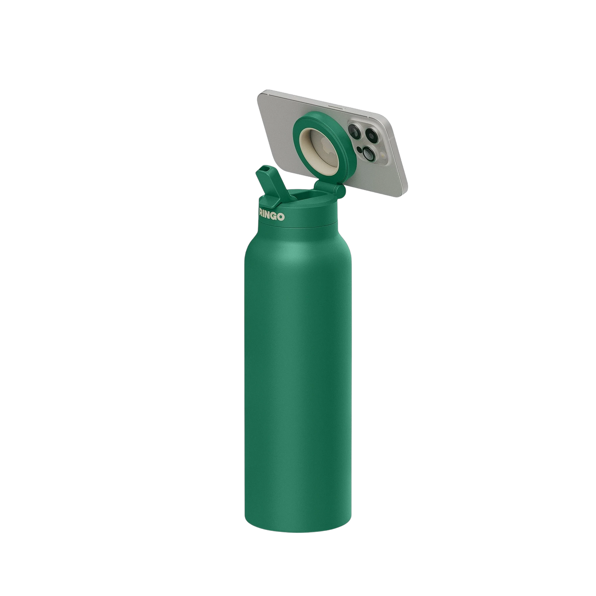 RINGO Pro Magnetic Booster Bottle in Green — custom branded by Motive