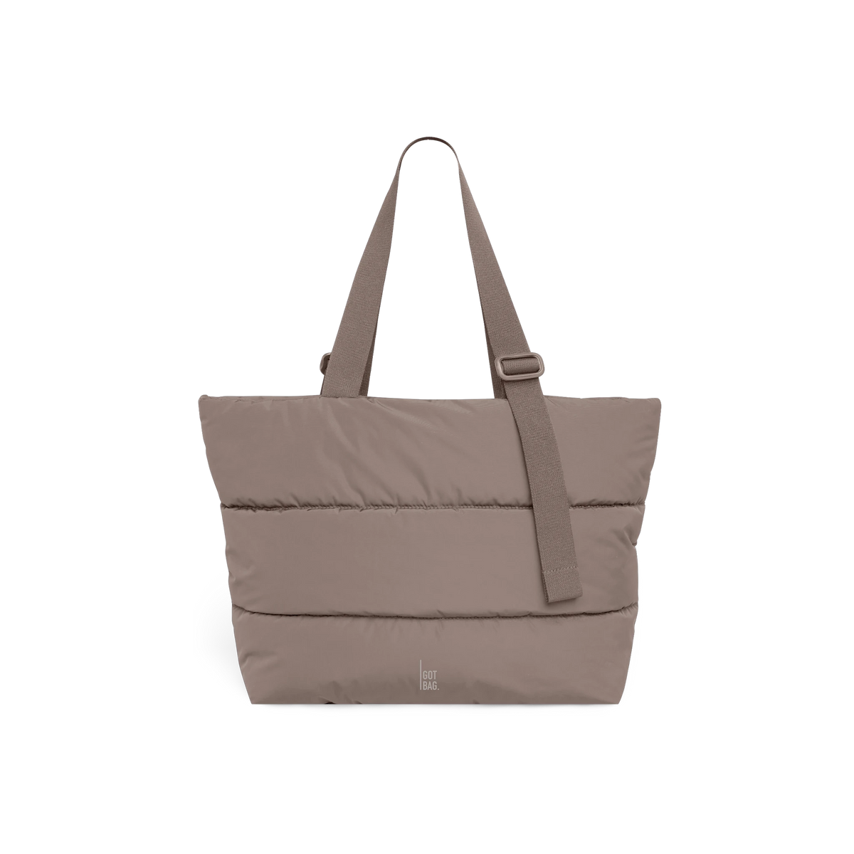 GOT BAG Puffer Tote in Oyster — custom branded by Motive