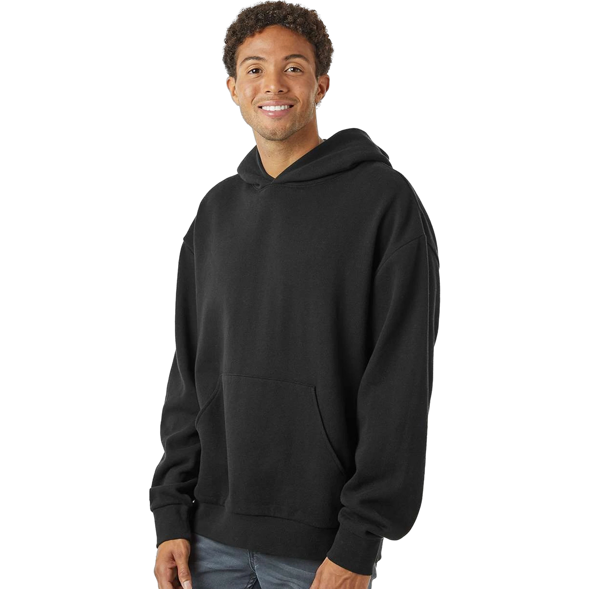 Independent Trading Co. Avenue Hoodie in Black — custom branded by Motive