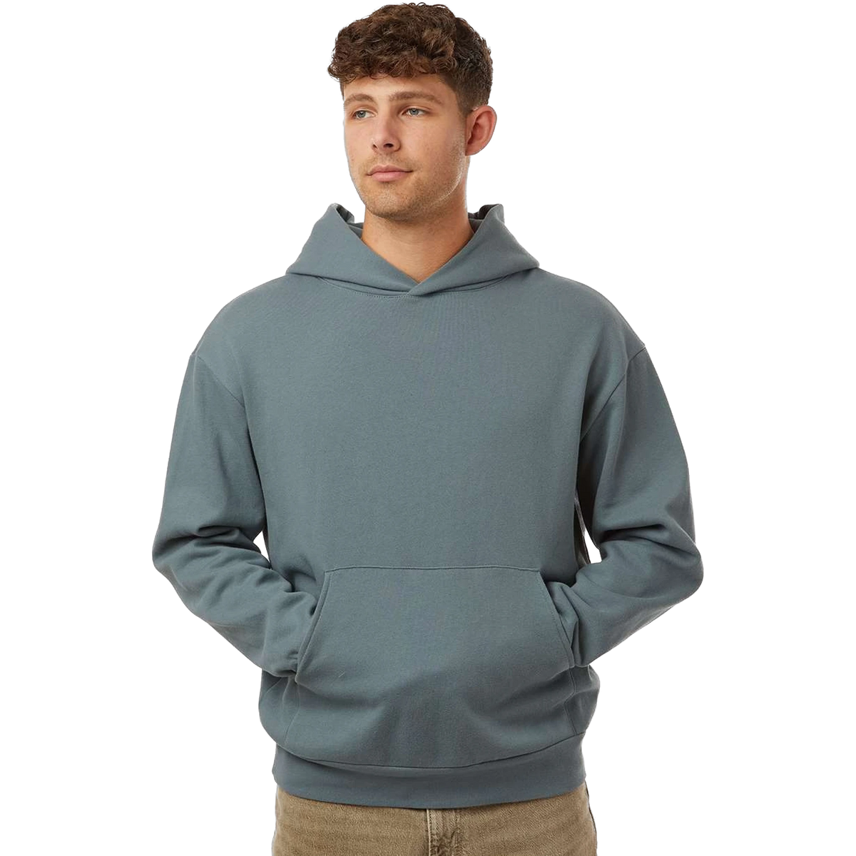 Independent Trading Co. Avenue Hoodie in Blue Magic — custom branded by Motive
