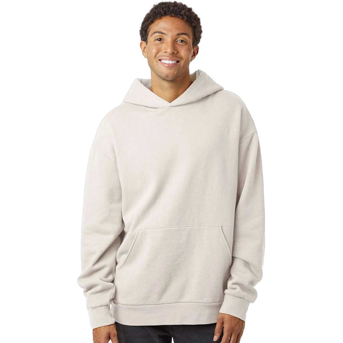 Independent Trading Co. Avenue Hoodie in Ivory — custom branded by Motive