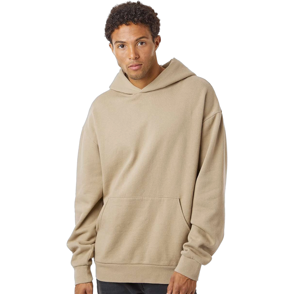 Independent Trading Co. Avenue Hoodie in Sandstone — custom branded by Motive