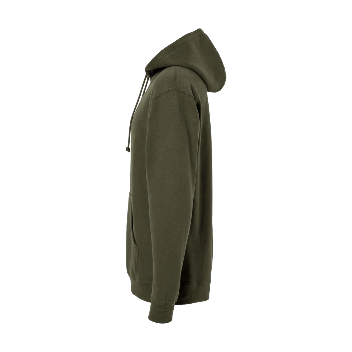 Independent Trading Co. Heavyweight Hoodie in Army — custom branded by Motive