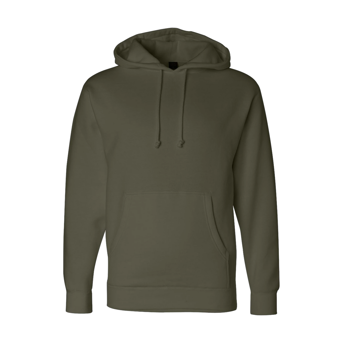 Independent Trading Co. Heavyweight Hoodie in Army — custom branded by Motive