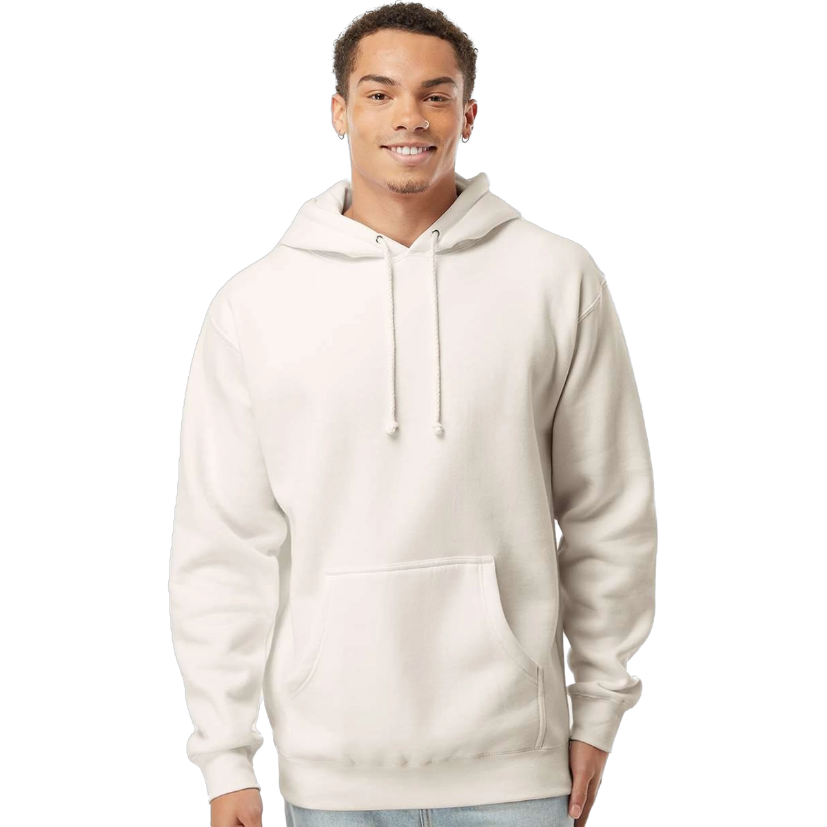 Independent Trading Co. Heavyweight Hoodie in Bone — custom branded by Motive