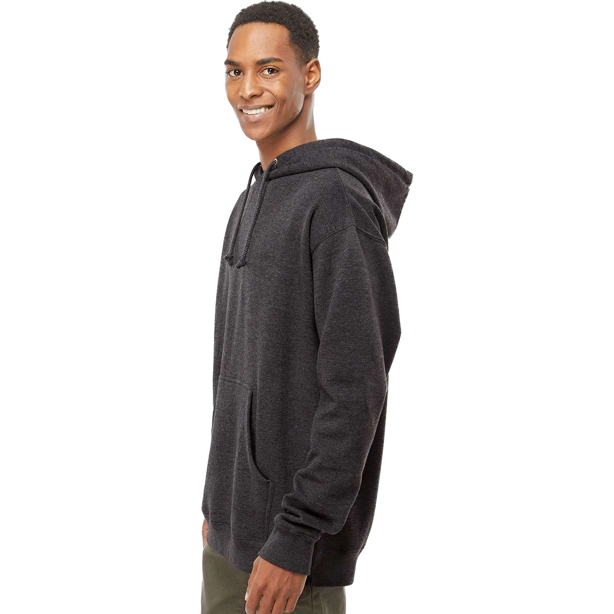 Independent Trading Co. Heavyweight Hoodie in Charcoal Heather — custom branded by Motive