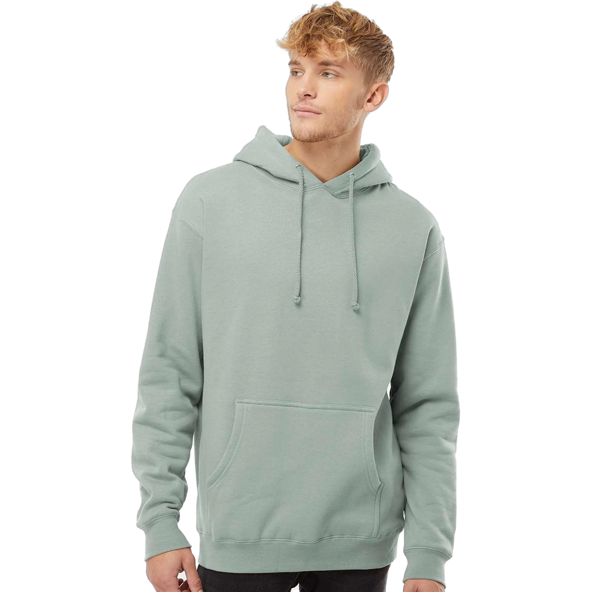 Independent Trading Co. Heavyweight Hoodie in Dusty Sage — custom branded by Motive