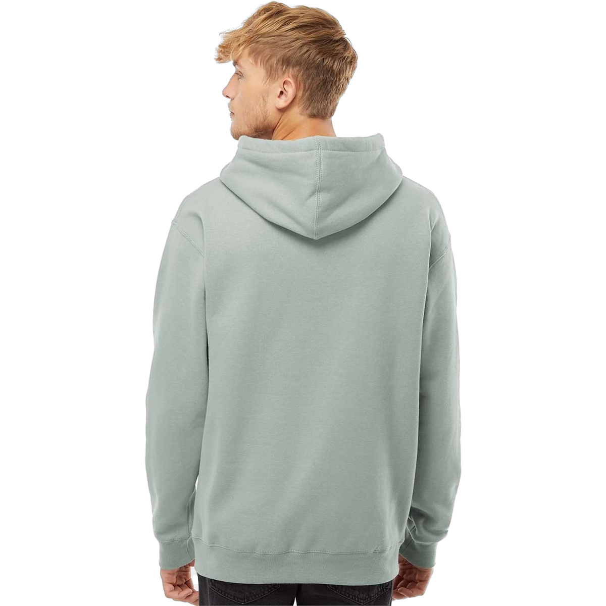 Independent Trading Co. Heavyweight Hoodie in Dusty Sage — custom branded by Motive
