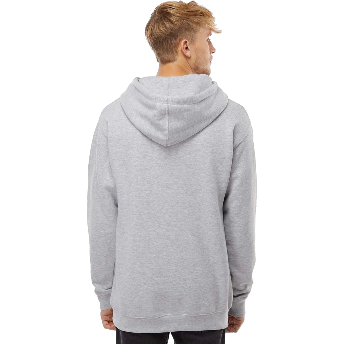 Independent Trading Co. Heavyweight Hoodie in Grey Heather — custom branded by Motive