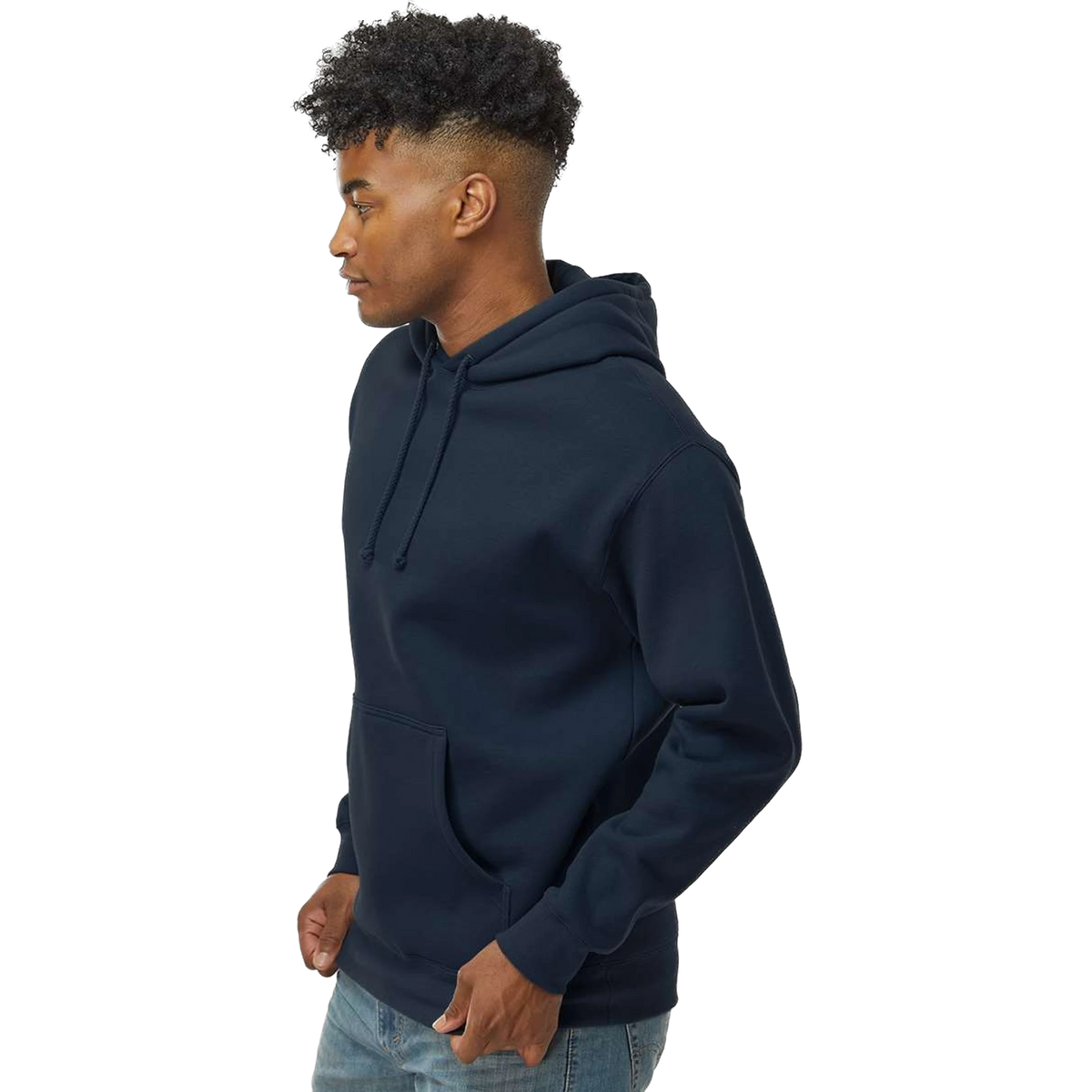 Independent Trading Co. Heavyweight Hoodie in Navy — custom branded by Motive