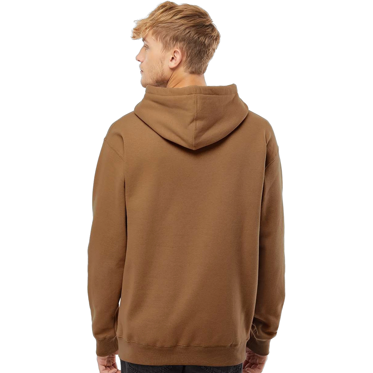 Independent Trading Co. Heavyweight Hoodie in Saddle — custom branded by Motive