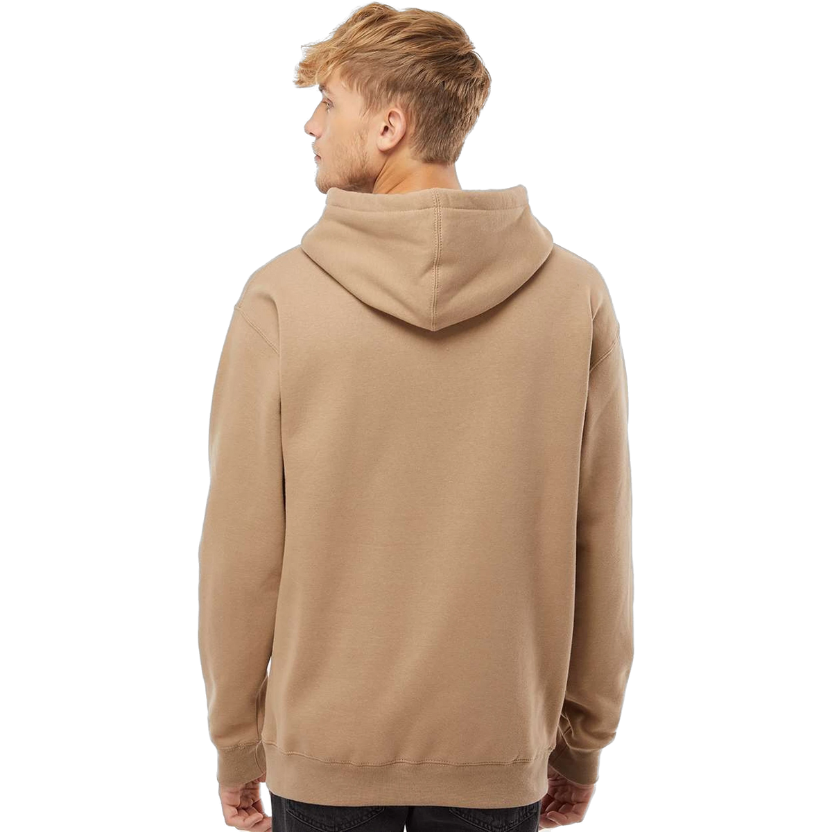 Independent Trading Co. Heavyweight Hoodie in Sandstone — custom branded by Motive
