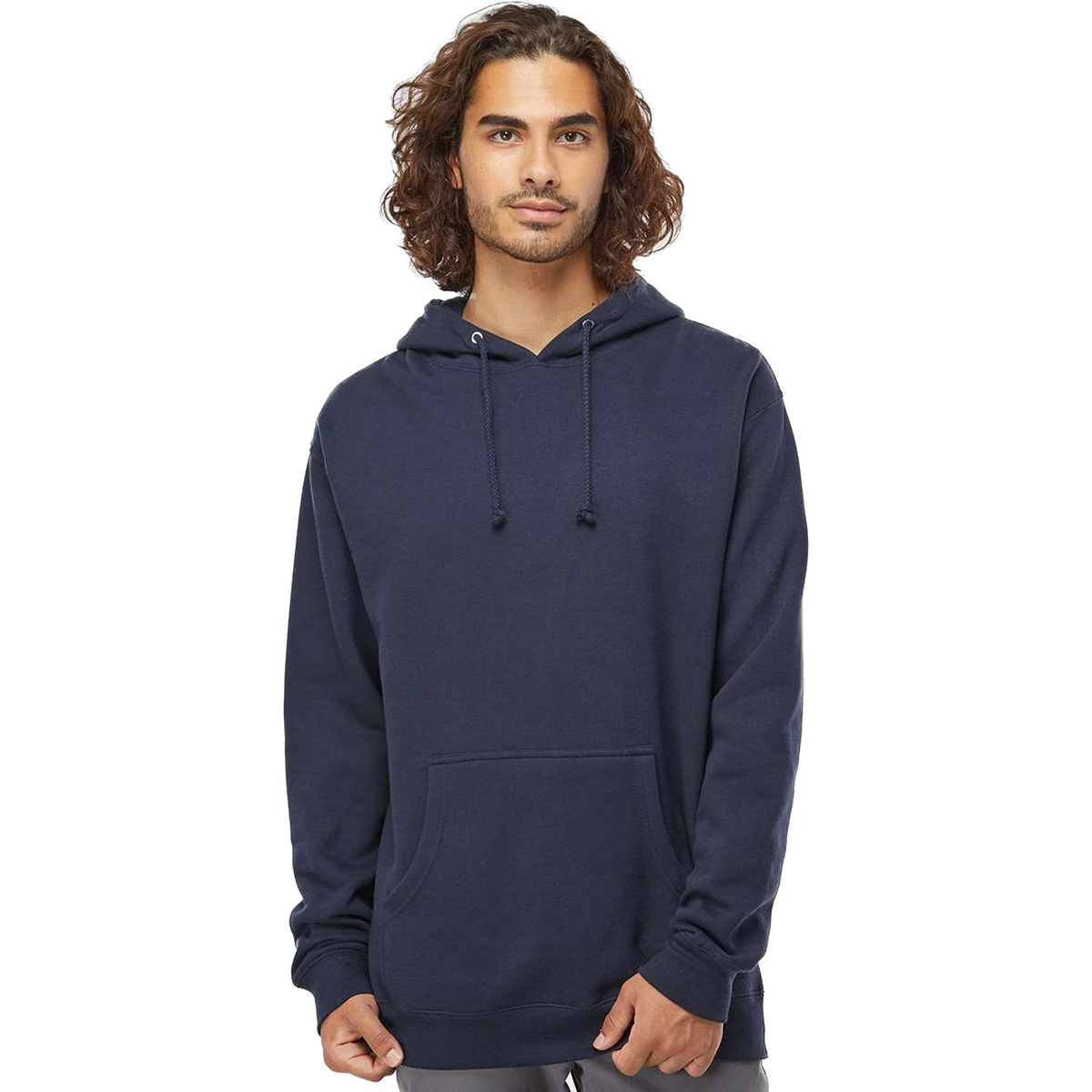 Independent Trading Co. Heavyweight Hoodie in Slate Blue — custom branded by Motive