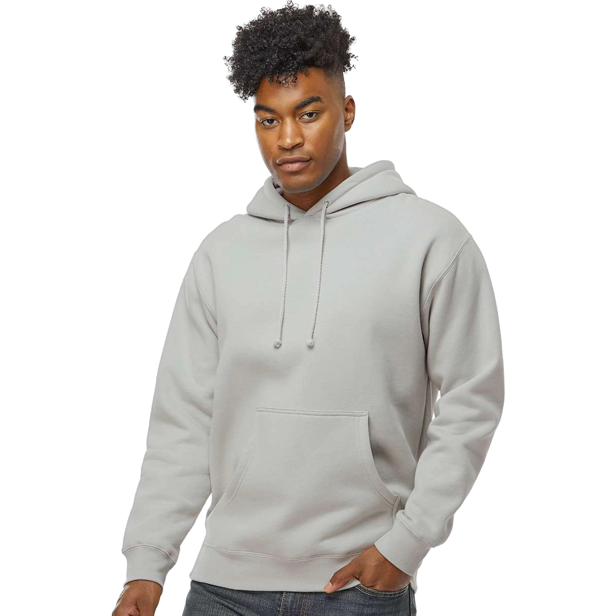 Independent Trading Co. Heavyweight Hoodie in Smoke — custom branded by Motive
