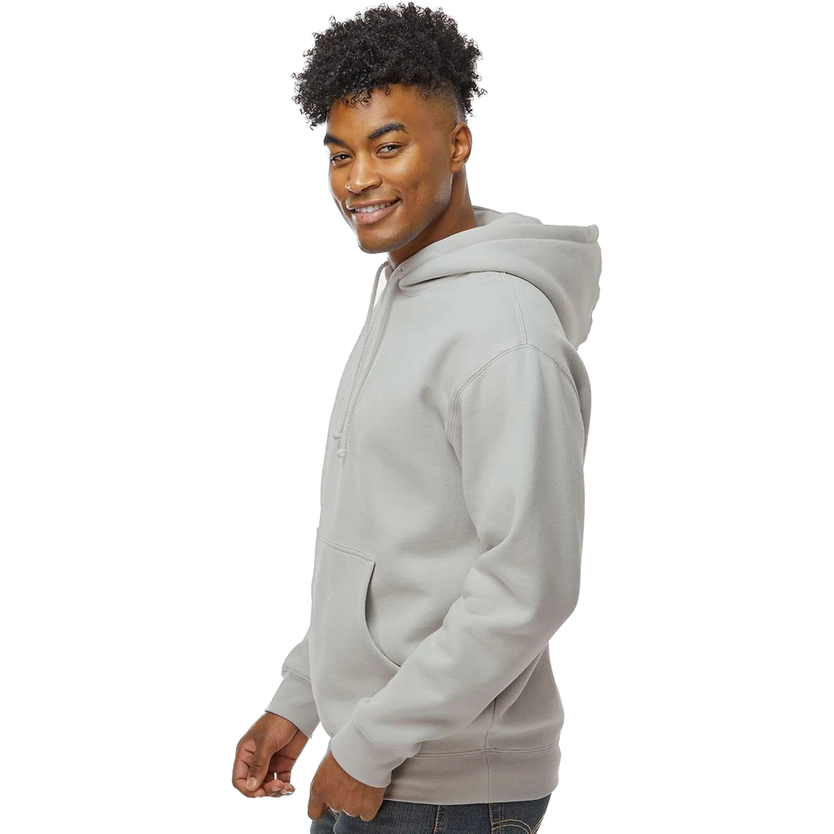 Independent Trading Co. Heavyweight Hoodie in Smoke — custom branded by Motive