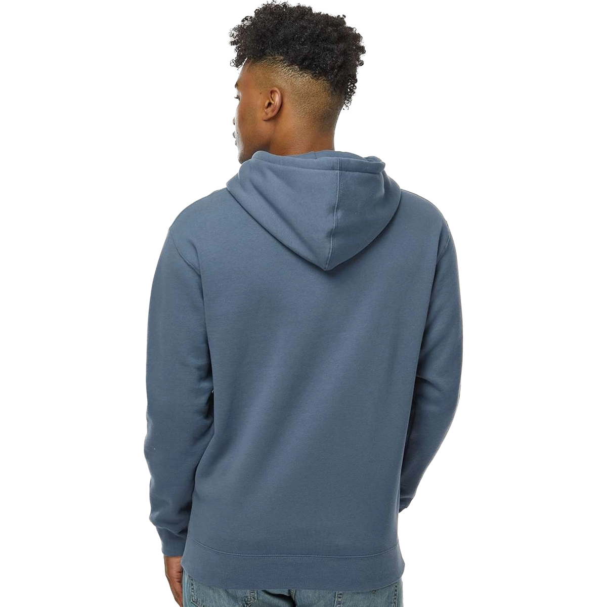 Independent Trading Co. Heavyweight Hoodie in Storm Blue — custom branded by Motive