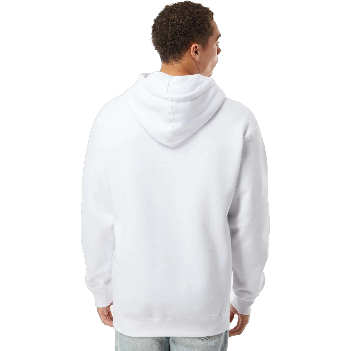 Independent Trading Co. Heavyweight Hoodie in White — custom branded by Motive