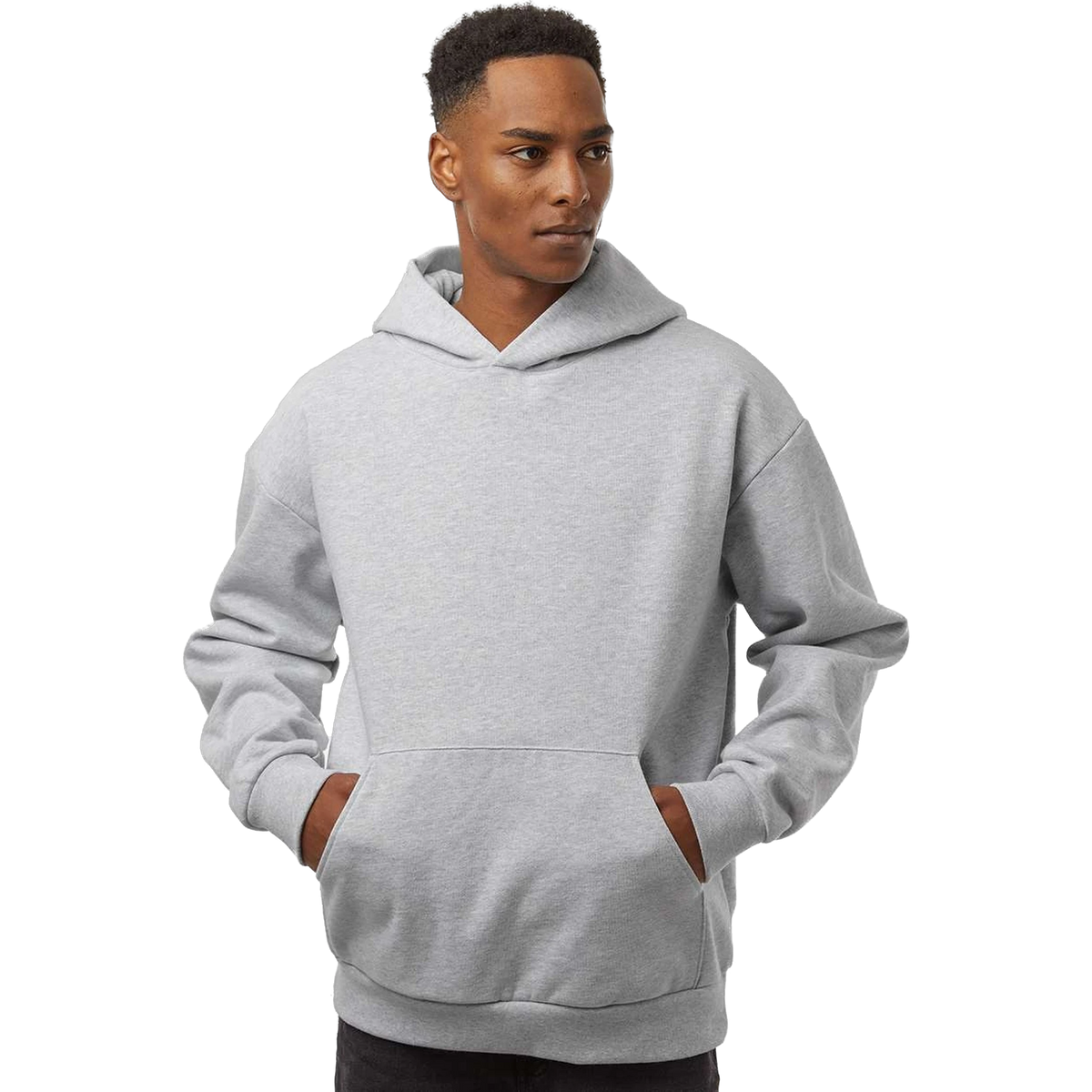 Independent Trading Co. Mainstreet Hoodie in Grey Heather — custom branded by Motive