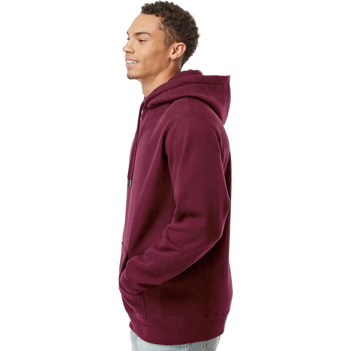 Independent Trading Co. Legend Hoodie in Maroon — custom branded by Motive