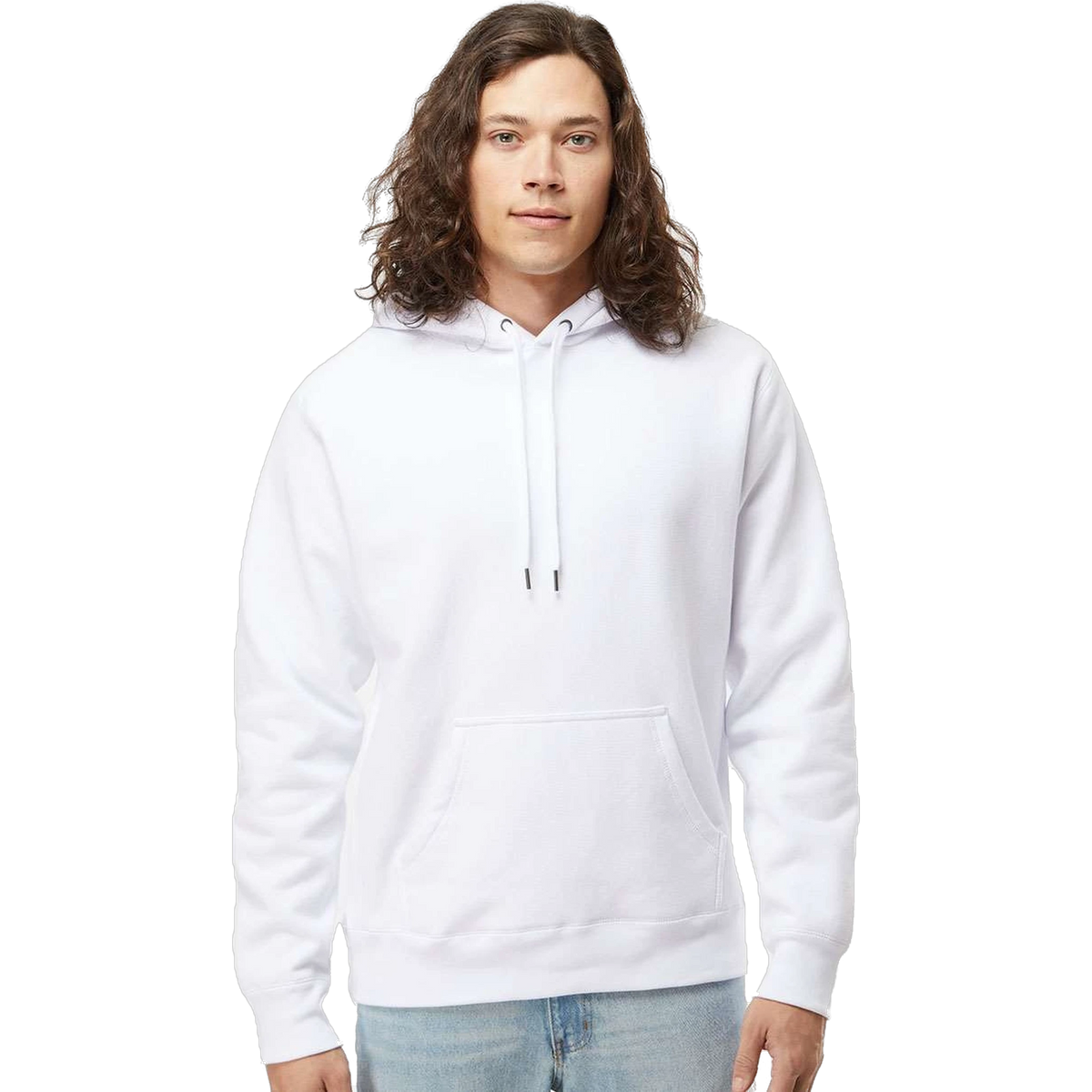 Independent Trading Co. Legend Hoodie in White — custom branded by Motive