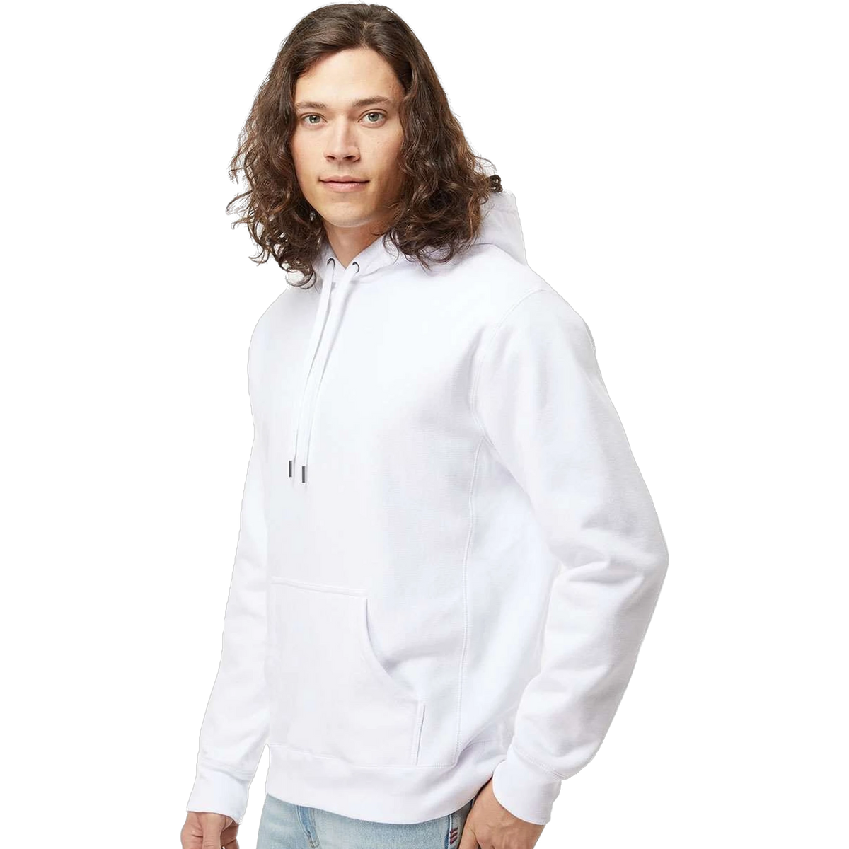 Independent Trading Co. Legend Hoodie in White — custom branded by Motive