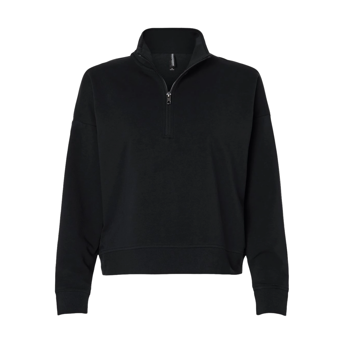 Independent Trading Co. Women's Perform Quarter-Zip in Black — custom branded by Motive