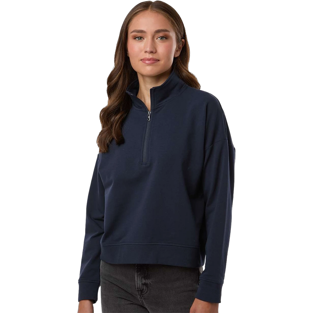 Independent Trading Co. Women's Perform Quarter-Zip in Classic Navy