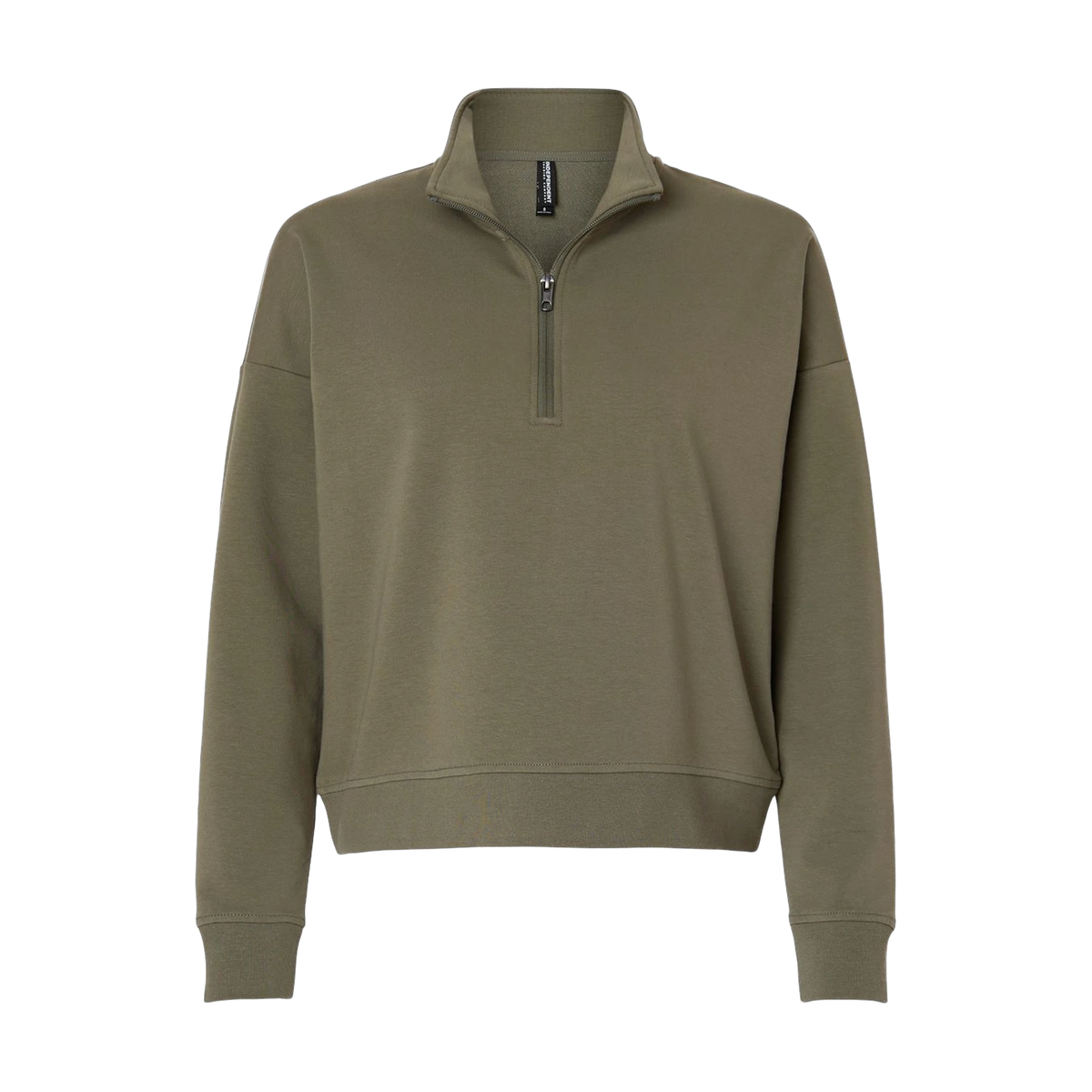 Independent Trading Co. Women's Perform Quarter-Zip in Pine — custom branded by Motive