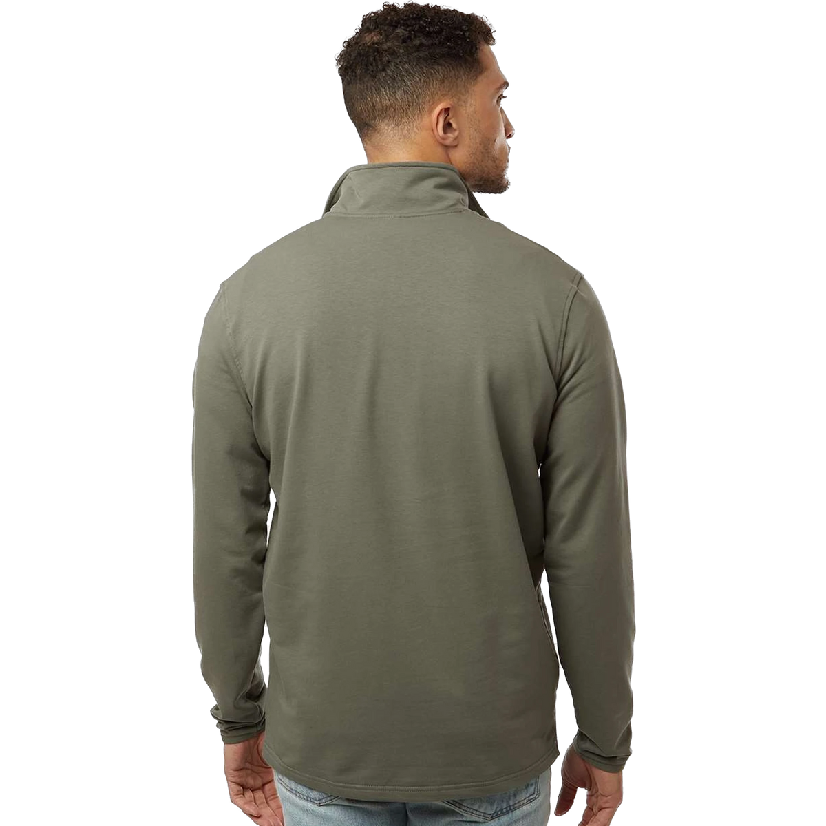 Independent Trading Co. Perform Quarter-Zip in Pine — custom branded by Motive