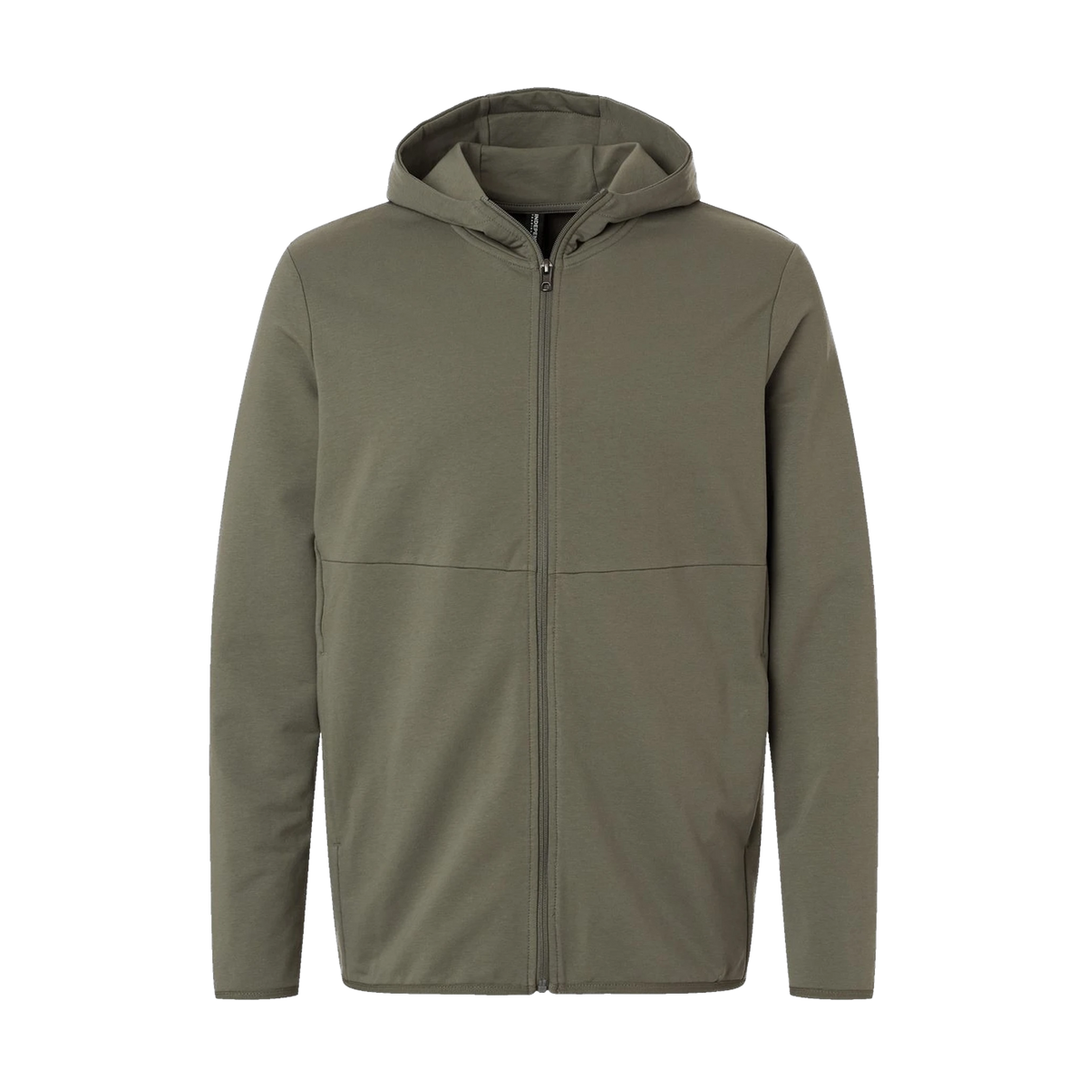Independent Trading Co. Perform Zip Hoodie in Pine — custom branded by Motive