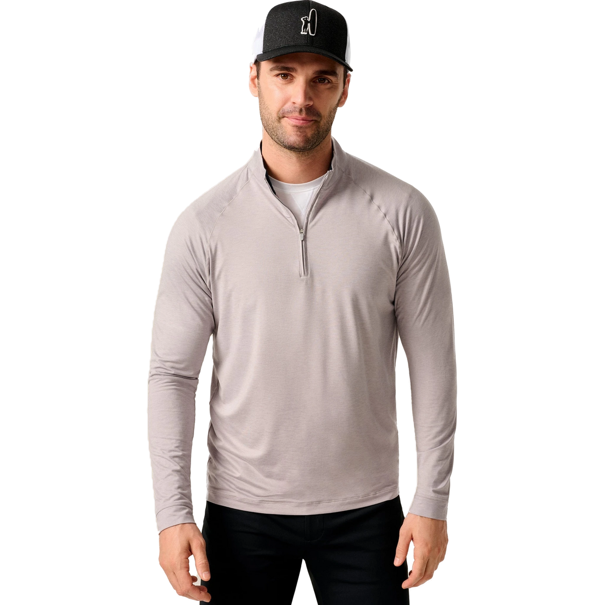 johnnie-O Freeborne Performance 1/4 Zip Pullover in Seal