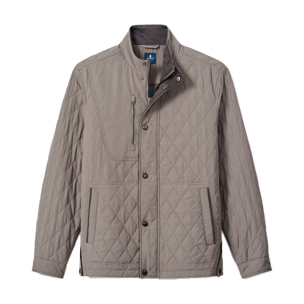 johnnie-O Juno Quilted Snap Jacket in Magnesium