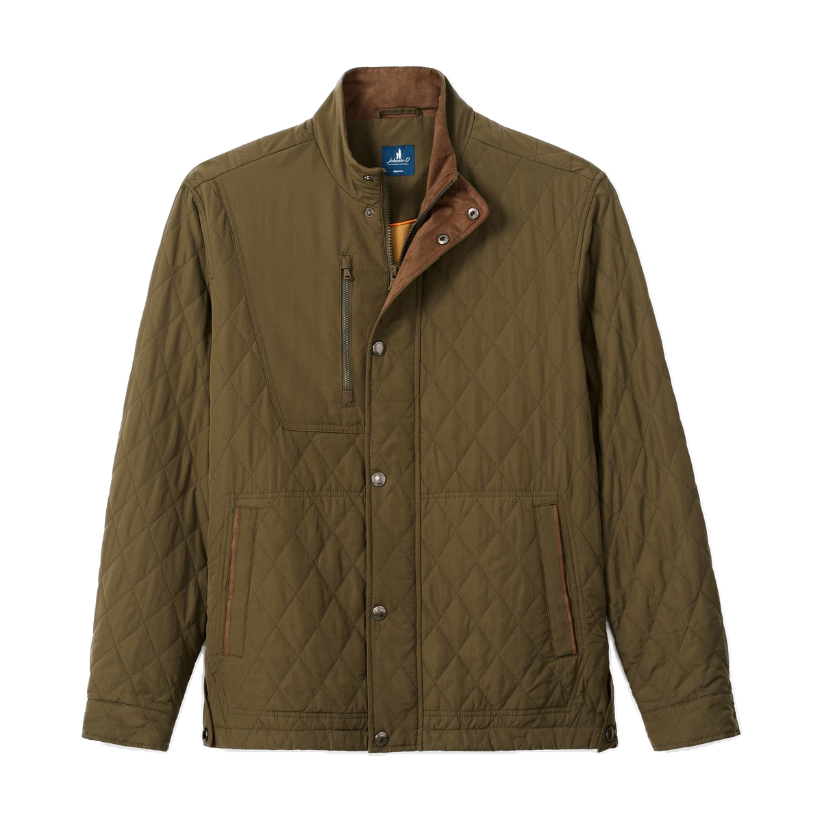 johnnie-O Juno Quilted Snap Jacket in Mangrove